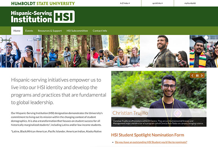 HSI website screenshot