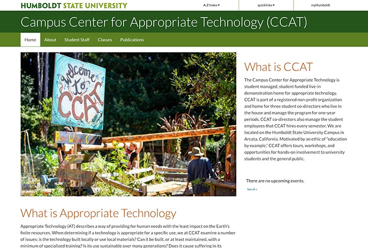CCAT website screenshot